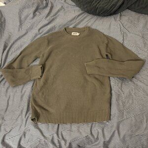 PACT Cotton Crewneck Sweater in Sage Green Size M